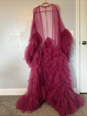 Tulle Maternity Robe for Photo Shoot